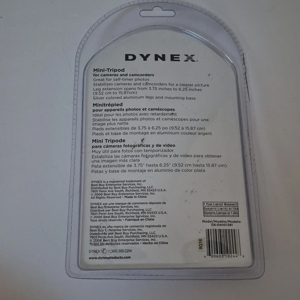 2006 Dynex mini tripod DX-DA101381 Digital Cameras Camcorder Y2K Vintage